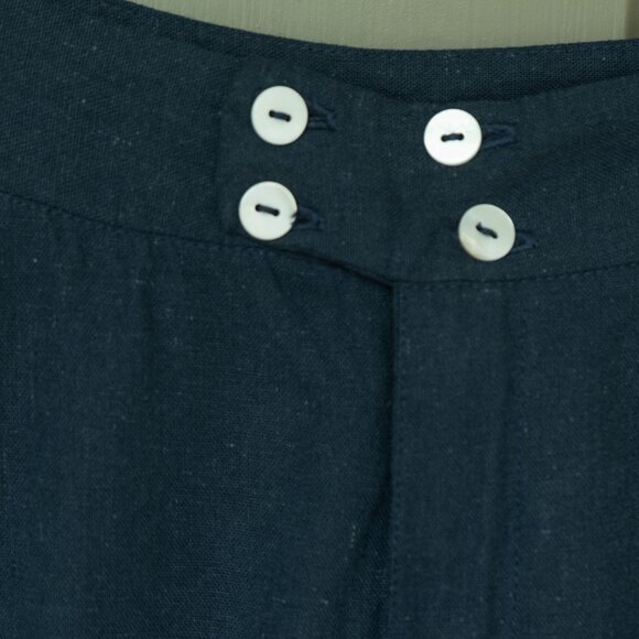 Mare Sole Amore Linen Pant High Rise Ultra Wide Leg Minimal Scandi GIrl Trouser - Picture 8 of 9